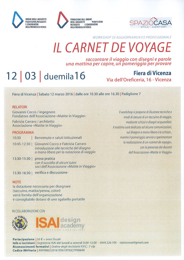 WORKSHOP VICENZA ISAI 12-03-2016