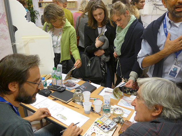 Rendez-Vous du Carnet de Voyage 2013 - Pubblico allo stand di Matite in Viaggio