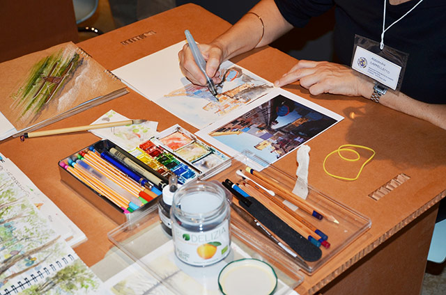 Mostra Matite in Viaggio 2014 - i carnettisti all'opera - immagine 1